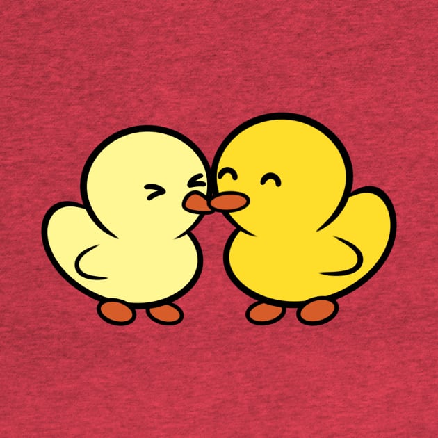 Duckie and Duck Kiss by Duckie and Duck